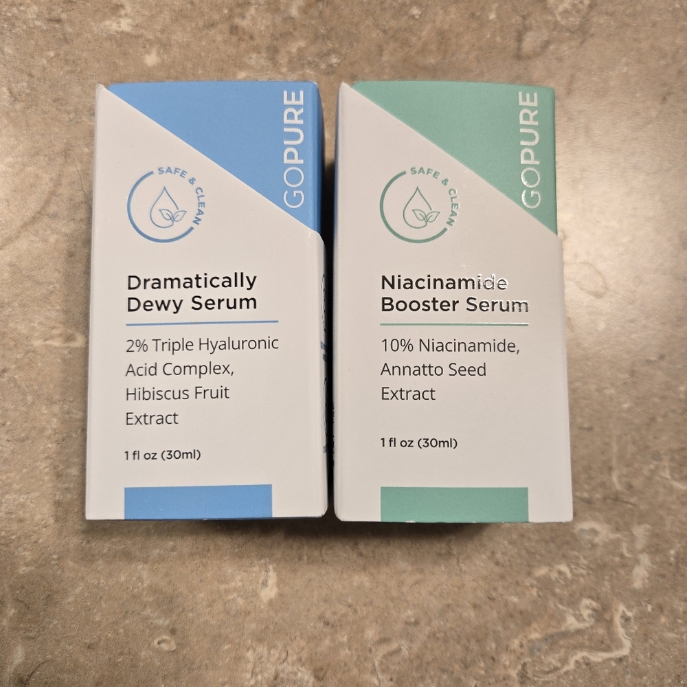 GO PURE Skincare Serum Set - Dewy Serum And Niacinamide Serum